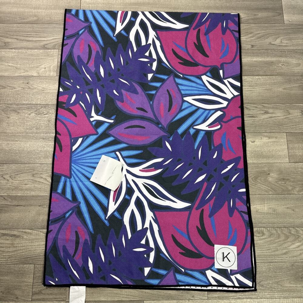 Kaleidoscope Yoga Towel Mat Zero Slip Multicolor 24" x 71"